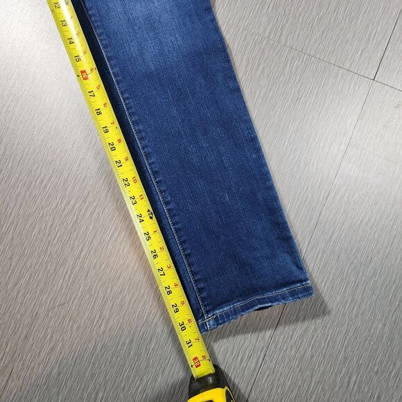 NYDJ Jeans Alina Legging Denim Jeans Womens Size 12 Blue Mid Rise Straight Leg - Picture 9 of 10